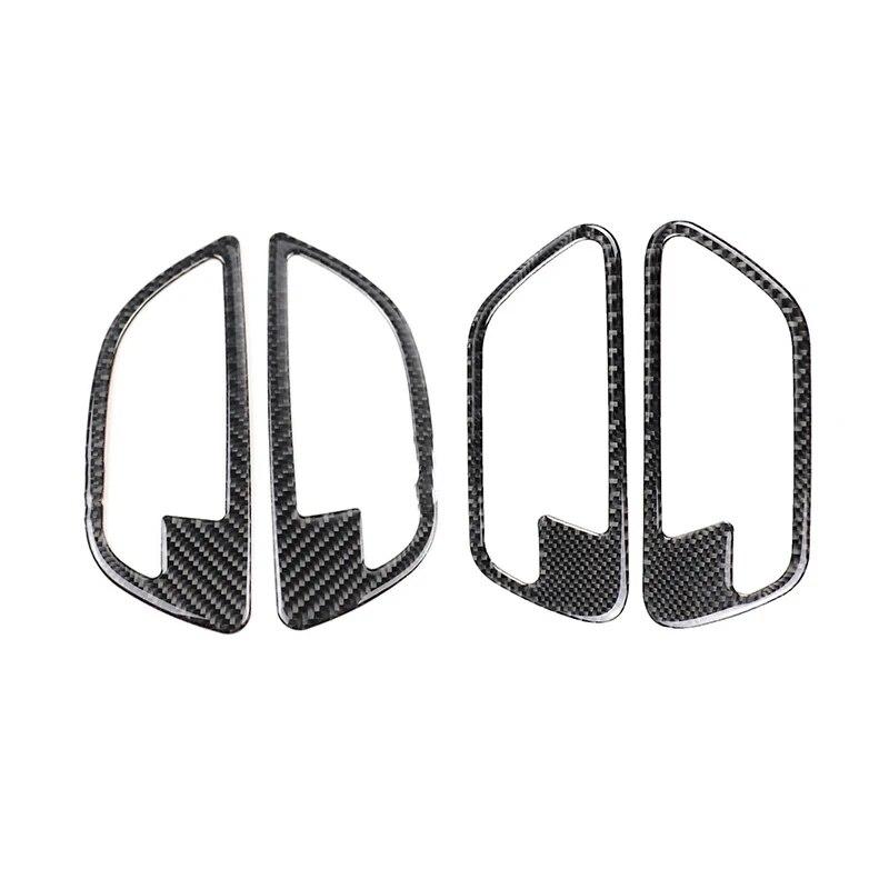 4pcs Car Real Carbon Fiber Interior Door Handle Door Bowl Cover Trim For BMW 5 Series F10 2011 2012 2013 2014 2015 2016 2017