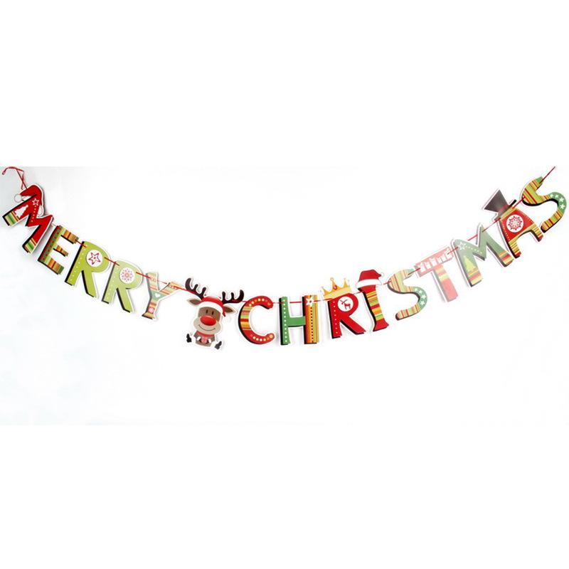 Cartoon Weihnachtsfeiertagsbanner und Hängeflaggen