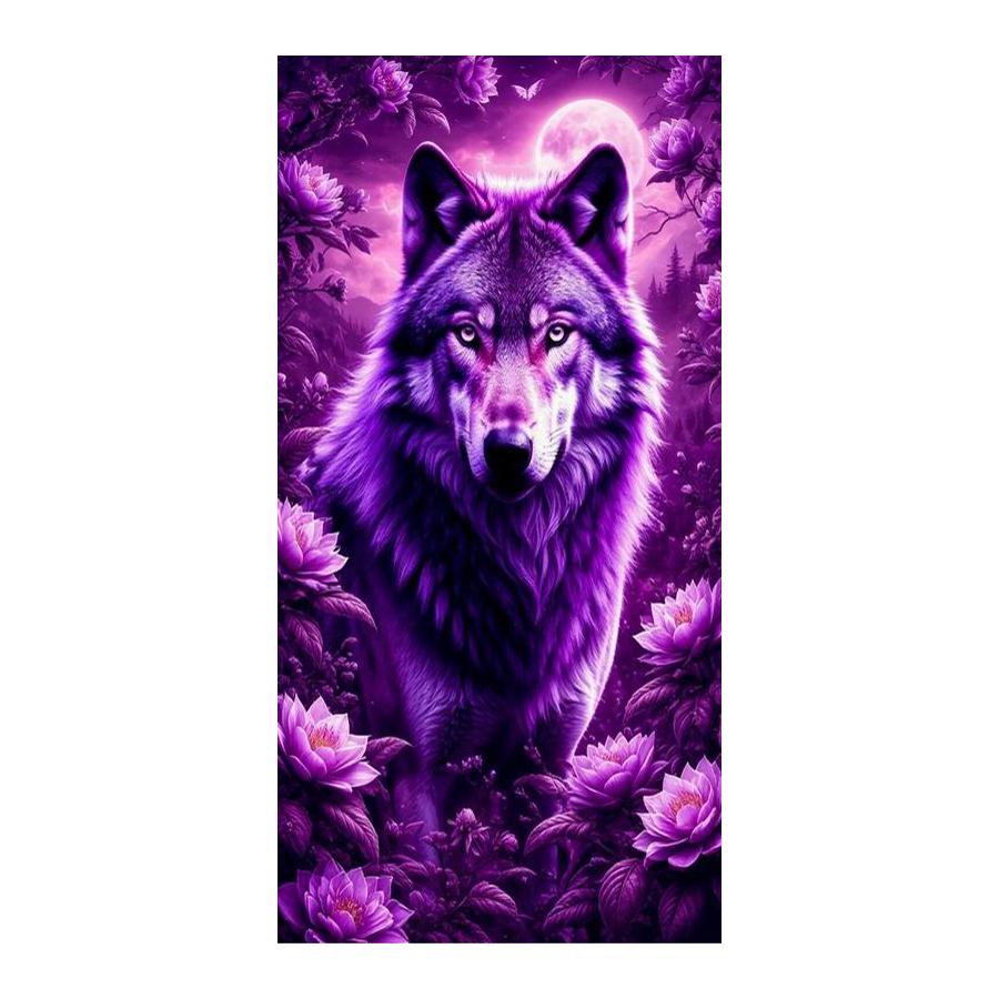 Wolf and Flower Large Size Diamond Painting New Collection Wild Animals Diy Full Square Round Drill Rhinestone Embroidery Mosaic Cross Stitch Kits