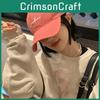 Design Letter Trendy Pink Baseball Cap For Women With Round Top And Brim Bent
