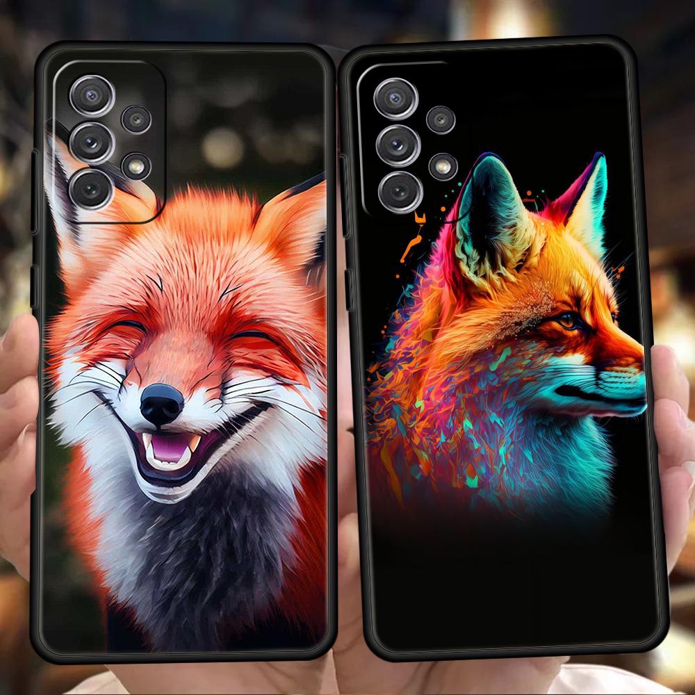 Animal The Fox Phone Case for Samsung Galaxy A15 A14 A25 A54 A34 A51 A71 A72 A73 A32 A52 A52S A11 A21S A31 A41 5G Soft Shell Bag