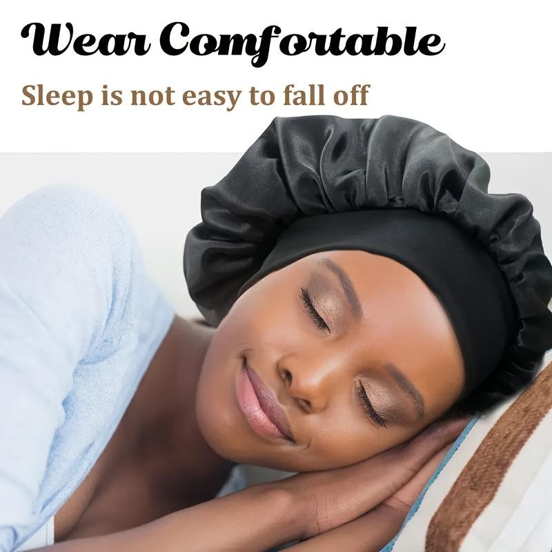 4pcs/set Luxurious Satin Hair Bonnets Multipurpose Wide Elastic Turban for Beauty Sleeping & Bath Shower for Women Hair Care Cap