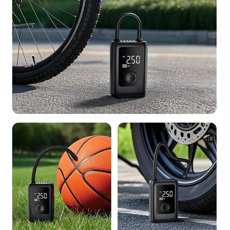 intelligent  Wireless Tire Inflator easy carry  Air Pumps with Digital Pressure Gauges Air Compressor for Auto Motorcycle bikes 