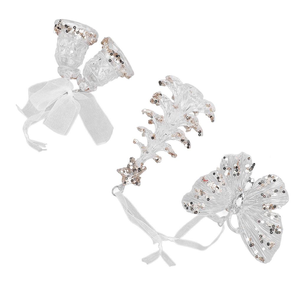 3pcs Xmas Bells Tree Ornament Xmas Theme Tree Hanging Decorative Pendant Set for Doorways