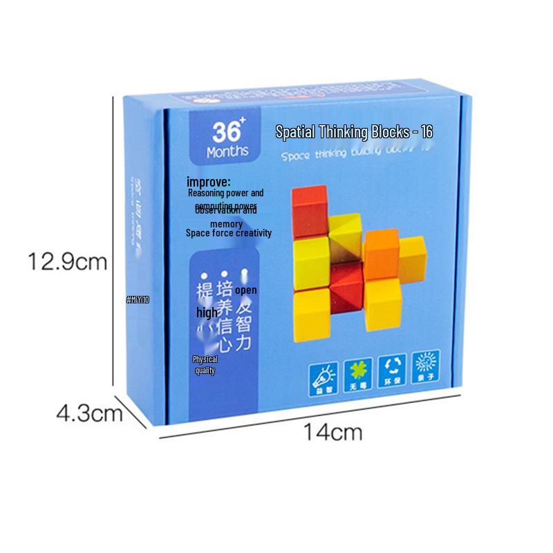 Cube Blocks Puzzle: Children s Spatial Imagination and Math Training Toy