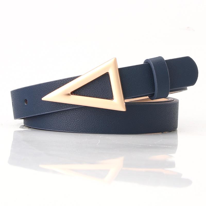 Trendy Women's Belt Alloy Triangle Snap Button Fashionable Versatile Dress Belt Dongdaemun Trendy Decorative Trousers