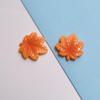 100Pcs Resin Tropical Leaves Flatback Resin Cabochons Colorful Leaf Slime Charms Beads Embellishments for Scrapbooking Decor