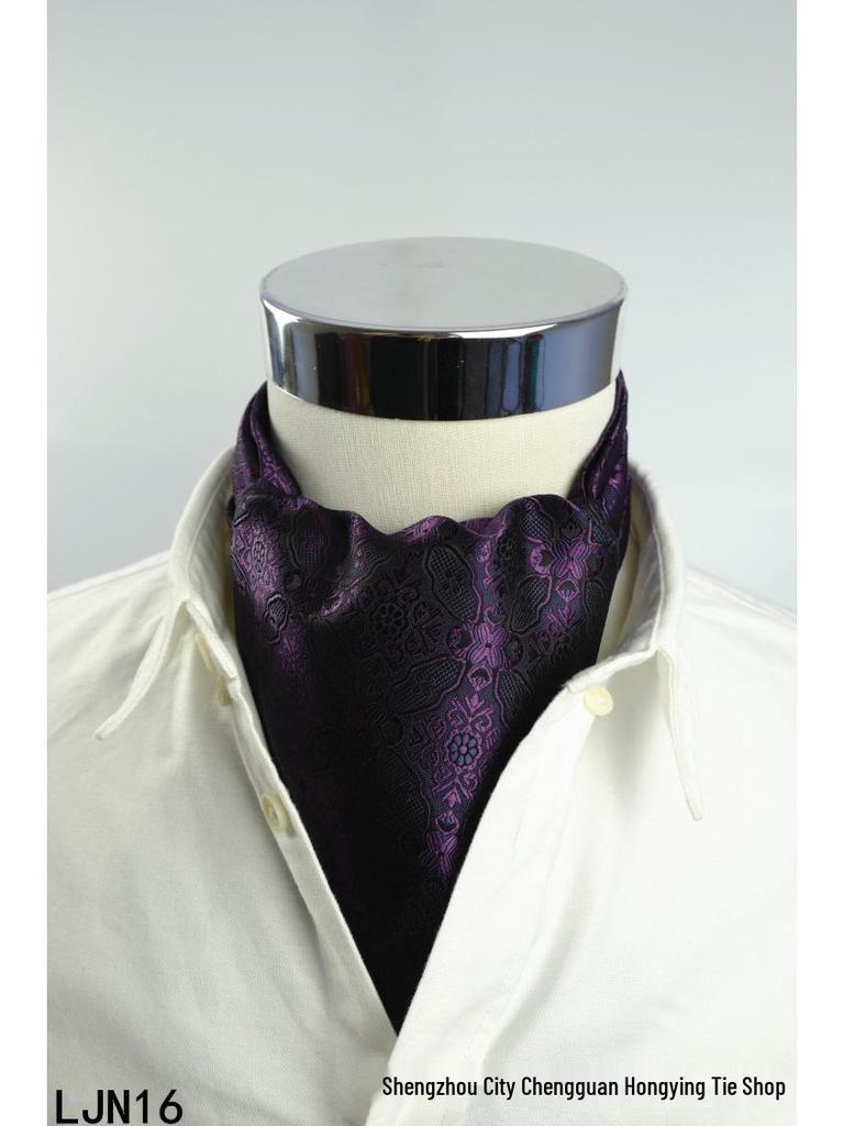 Herren Seide Gestreift Gepunktet Doppelseitiger Mode Schal