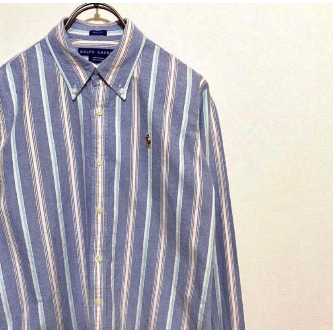Used Ralph Lauren Embroidery Retro Style COTTON Horse Ralph Lauren Shirt