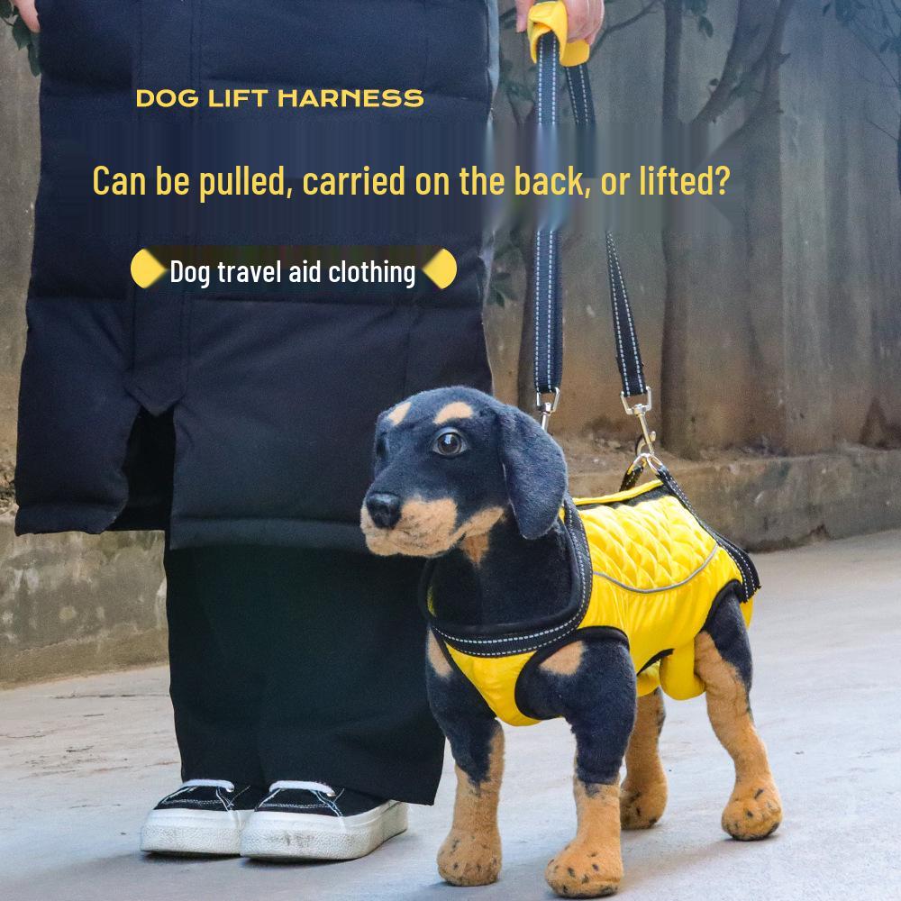 Cross-Border Dog Support Suit: Elderly & Disabled Dog Rehabilitation Exercise Belt nero