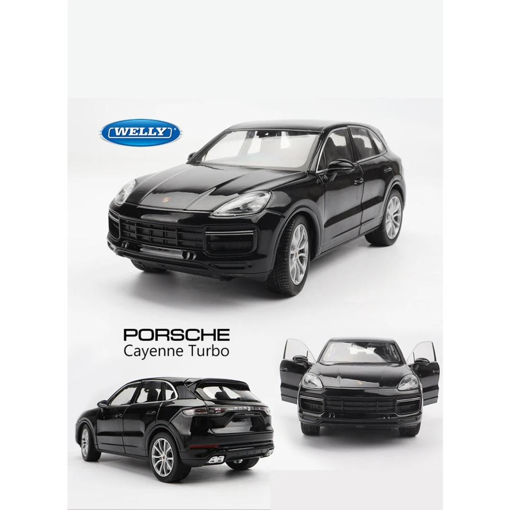 Welly 1/24 Porsche Cayenne Turbo Alloy Miniature Toy Car Model Diecast Metal Static Scale Model Car Kid Toy Vehicle Gifts