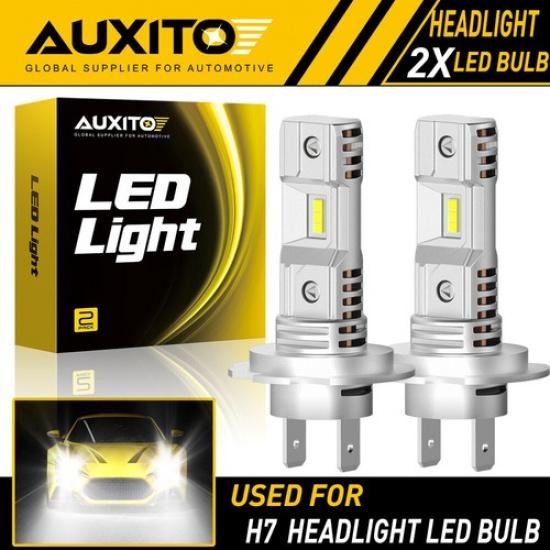 H7 LED Headlight Bulb Kit High Low Beam 6000K Super White 20000LM Lights 2X Q10