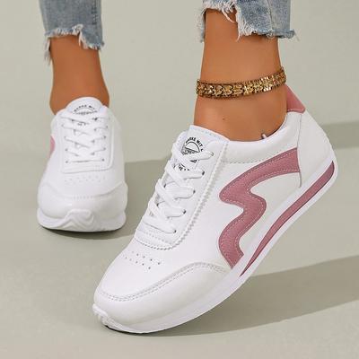Neue Damen Freizeitschuhe Sommer Flache Schnürschuhe Atmungsaktive Sneaker Mode Lässige Flache Sneaker für Damen 35-43