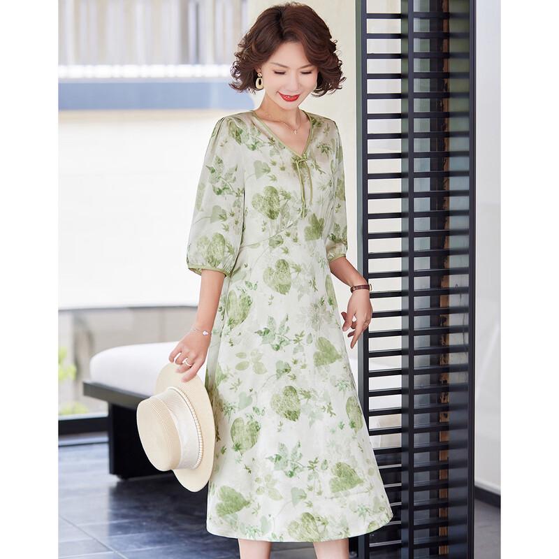 Pastime Women s V-Neck Chiffon Floral Print A-Line Dress 3XL