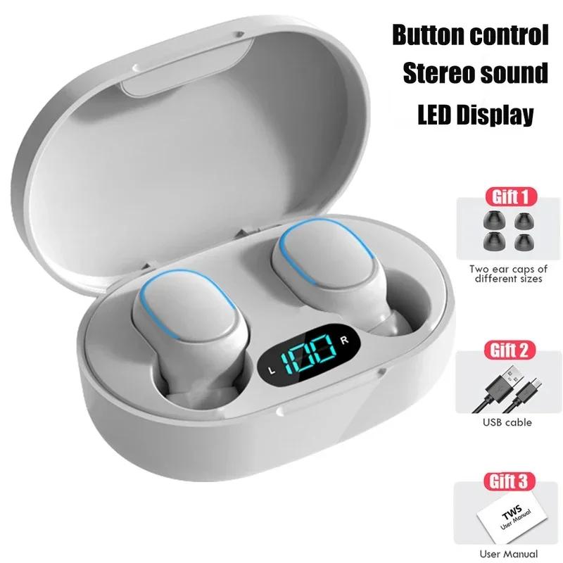 Original E7S Wireless Bluetooth Headset with Mic LED Display Earbuds for iPhone Xiaomi TWS Earphone Bluetooth Headphones Earbuds