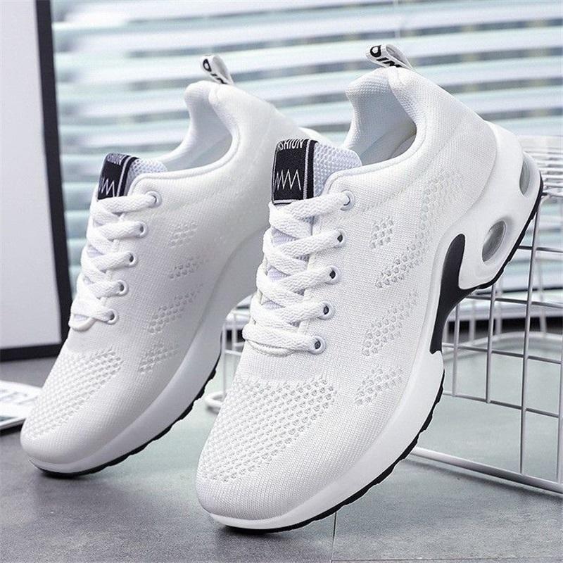 2026 Spring Plus Size Women's Shoes Air Cushion Soft Sole Breathable Casual Running Sports Shoes