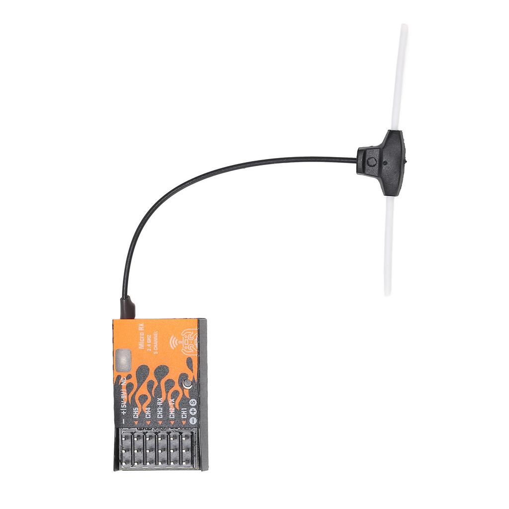 ExpressLRS Micro Receiver Support 5 CH PWM Outputs Failsafe Function with T Antenna for RC Helicopters Cars Boats