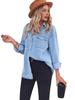 Women's Slimming Denim Jacket: Cross-border Style, Single-breasted, Long-sleeved, Casual Shirt