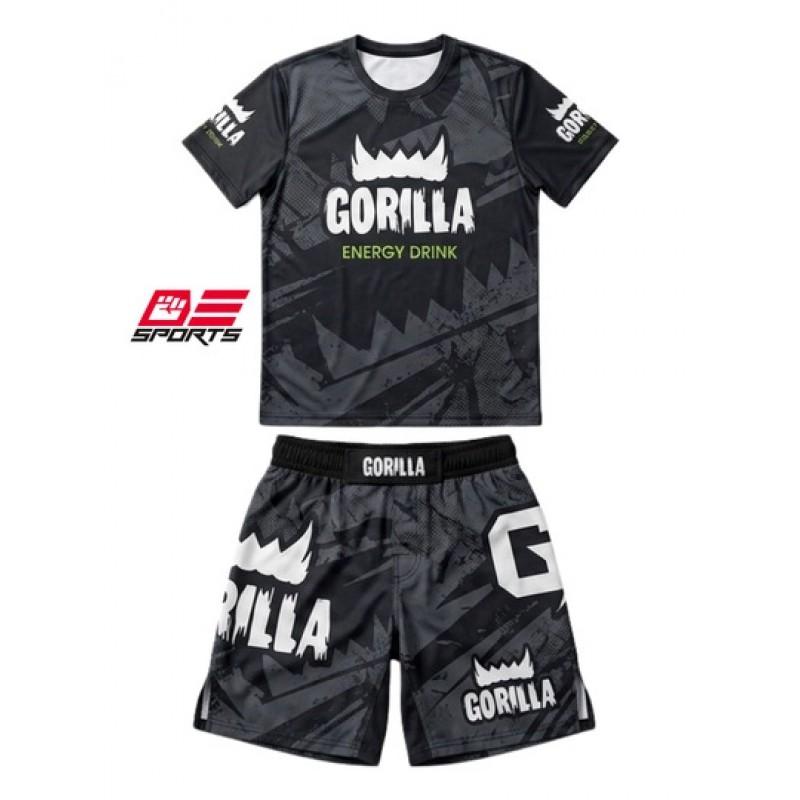 Mens 2026 Sportswear Set Short Sleeve T-Shirt Shorts 3D Printed Mesh Athletic Outfit Boxing Training