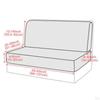 Cushion Cover Polyester RV Dinette Covers Elastic Campers Slipcovers Loveseat Sofa