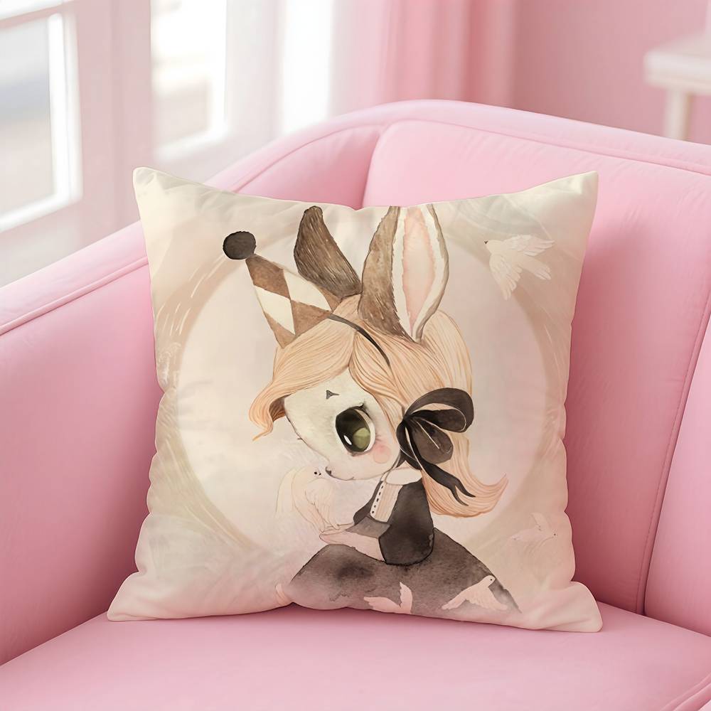 M--Mrs Mighetto Print Pillow Case Comfort Sofa Bed Silky elegant Invisible zipper Custom Decorative cushion cover