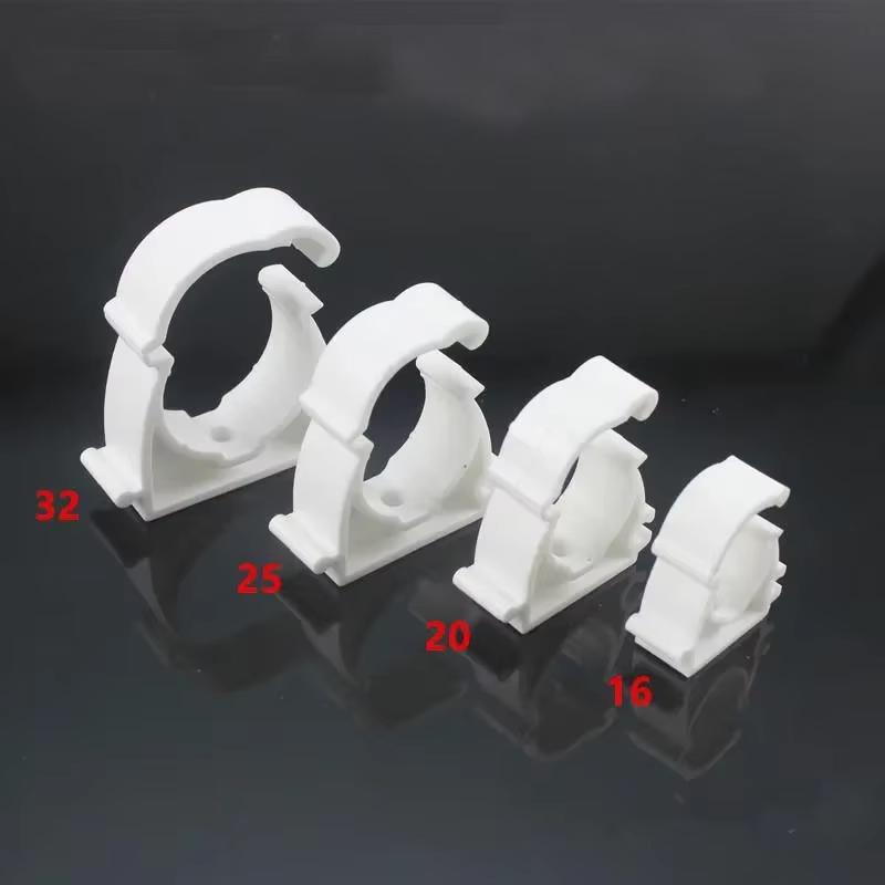 20/50Pcs Plastic PPR Clamp Holder For Water Pipe Tube Fittings With Cover Diameter 16mm 20mm 25mm 32mm 40mm