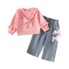 Kids Casual Long-Sleeve Set, Comfortable Daily Wear Outfits