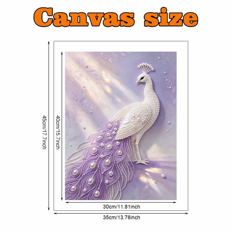 5D Pearl Painting Handmade DIY Exquisite Peacock Home Office Desktop Decoration Painting