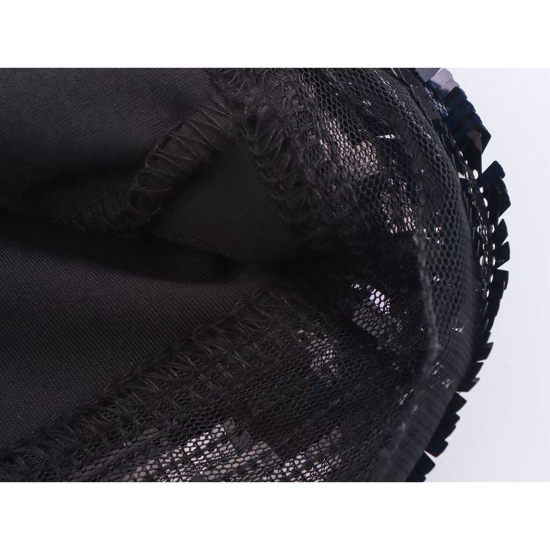 Kaslead New Women clothes Western Style Fashion Hem Sequins Sequin Split Velvet Skirt