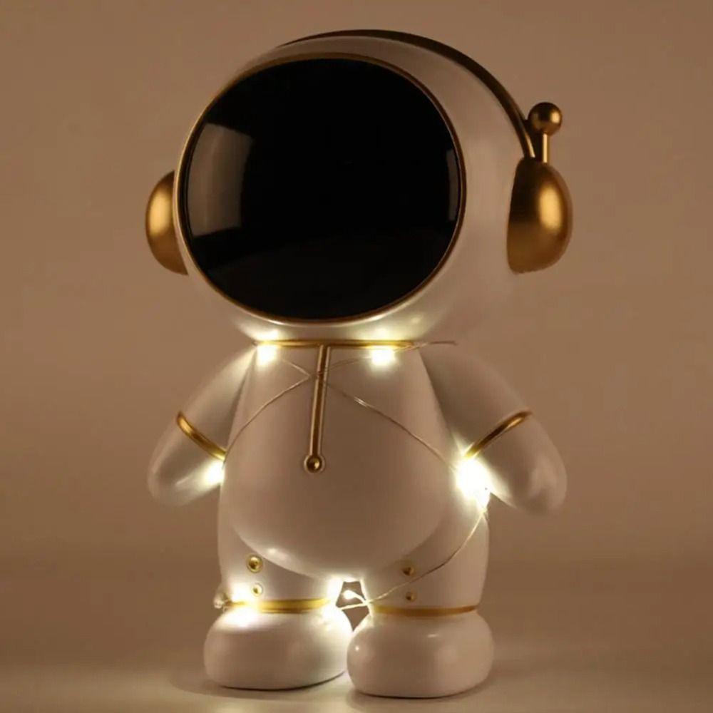 Night Lamp Astronaut Piggy Bank Large Capacity Collection Ornament  For Coins Cash