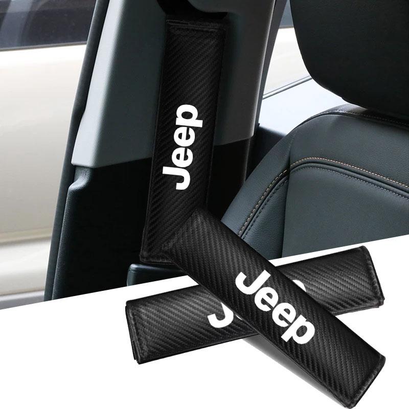 Car Seat Belt Shoulder Protector Cover Safety Belt Padding Pad For Jeep Renegade Wrangler Cherokee Compass Patriot Accessories