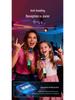 Wireless RGB Microphone with Colorful Atmosphere Light for Stage, KTV, and Home Amplifier Performance
