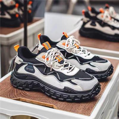 Herrenschuhe Sommer Atmungsaktives Mesh Vielseitige Sport- und Freizeitschuhe Laufen Dicke Sohle Reifen Papa Herren Trendschuhe