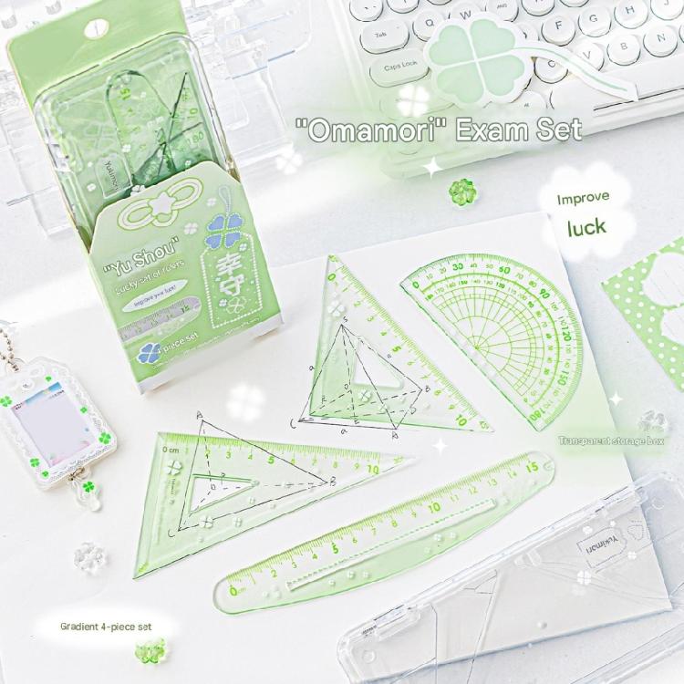 Multifunctional Math Geometry Tool Student Geometry Math Drafting Tools Includes Straight Ruler Protractor Set Square