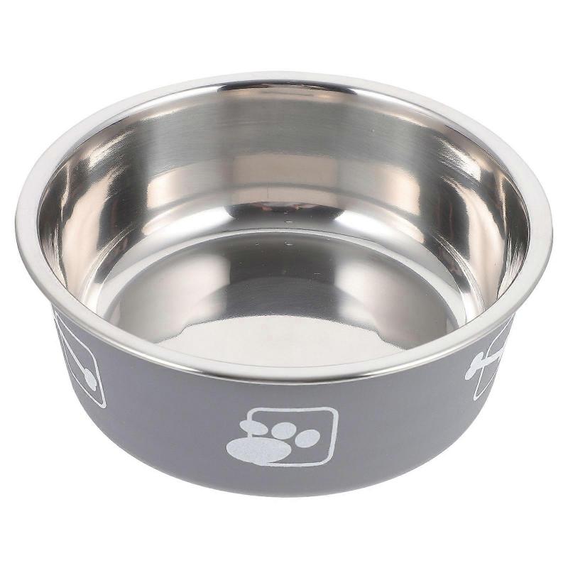 Pet Bowl with Unique Printed Design for Cat and Dog Use Stainless Steel Assorted Color