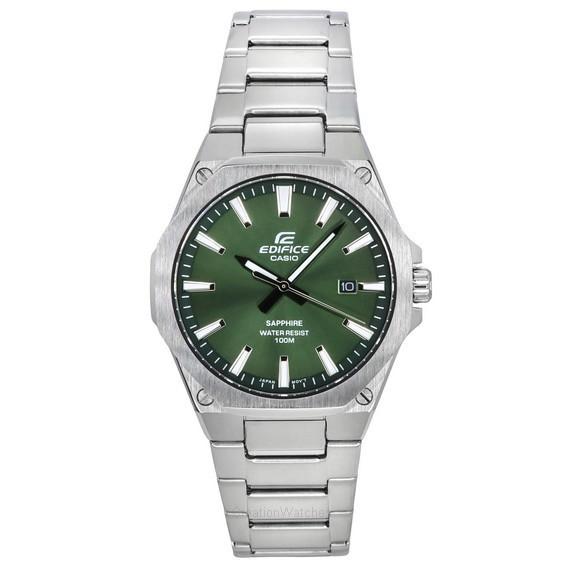 

Восстановленные Мужские часы Casio Edifice EFR-S108D-3A, Аналоговые, Сапфировое стекло, Нержавеющая сталь, Зеленый циферблат, Кварцевые, 100M зелёный
