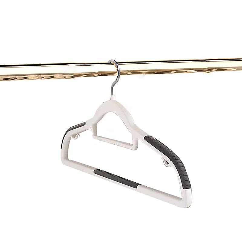 1PC Coat Hanger Clothing Store Household Traceless Coat Hanger Household Flocking Plastic Non-slip Hanger Velvet Magic Hanger