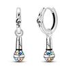 925 Sterling Silver Love Feather Moon Star Heart Earrings Fit Original Charms Hoop for Women Girls Stud Earring Jewelry Gifts