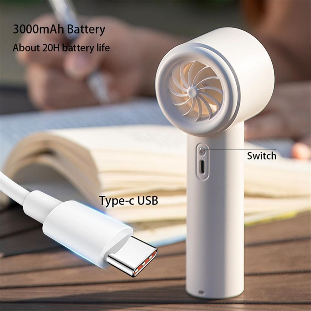 Portable Hand Fan Outdoor 3000mAh Battery Powerful 100-High Speed Led Display Handheld Rechargeable Personal Fan