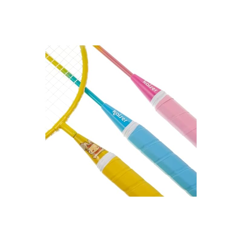 KAISER Wakuwaku Parent-Child Badminton Set KW-593: Includes Racket, Shuttlecock, and Case. Perfect for Leisure and Family Sports. (Large) Approx. 205