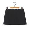 European Lace-Trim High-Waisted Bodycon Mini Skirt with Safety Shorts