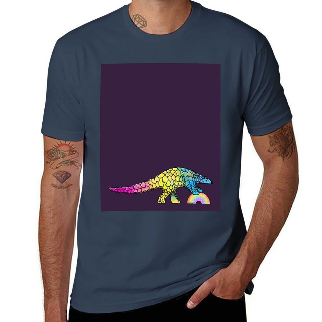 Pangolin Tshirt Basic Solid Color Short Sleeve Cotton Top Tshirt
