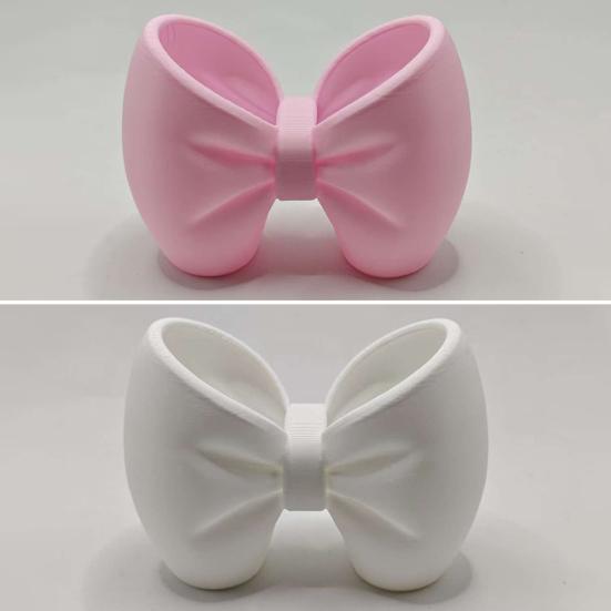 Cute Bow Toothbrush Holder Decorative Pen Holder Stylish Toothbrush Stand Desk Organizer for Pens Makeup Brushes