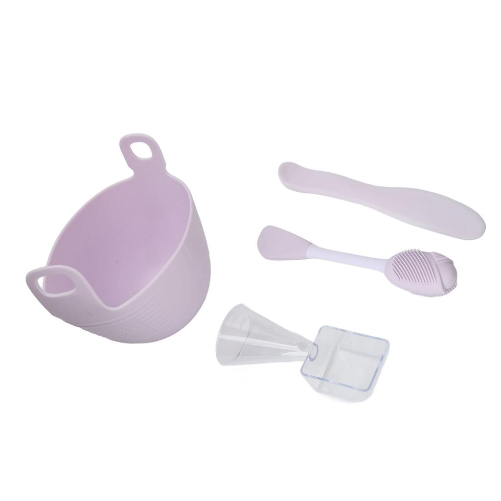 Facial Mask Mixing Bowl Soft Reusable Silicone Face Mud Mask Mixing Bowl with Spoon for Beauty Salon