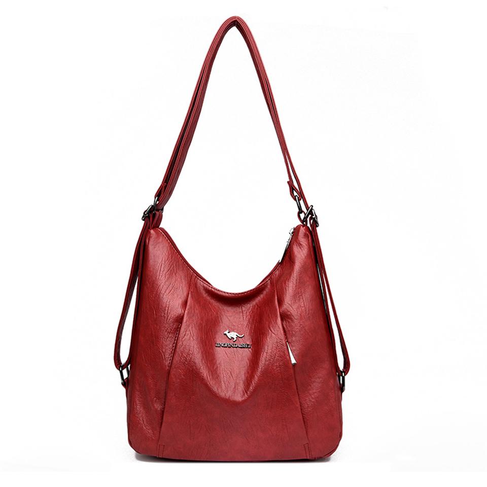 Multifunction Retro Shoulder Crossbody Bags for Women  Designer Ladies Purses and Handbags Leather Large Capacity Totes
