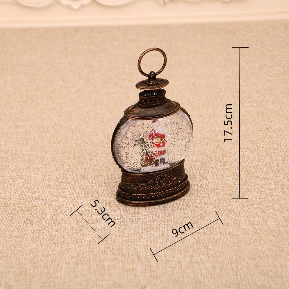 Retro Weihnachtslaterne: Weihnachtsmann Leuchtende Wasserflaschenlampe mit Musik Ornamenten