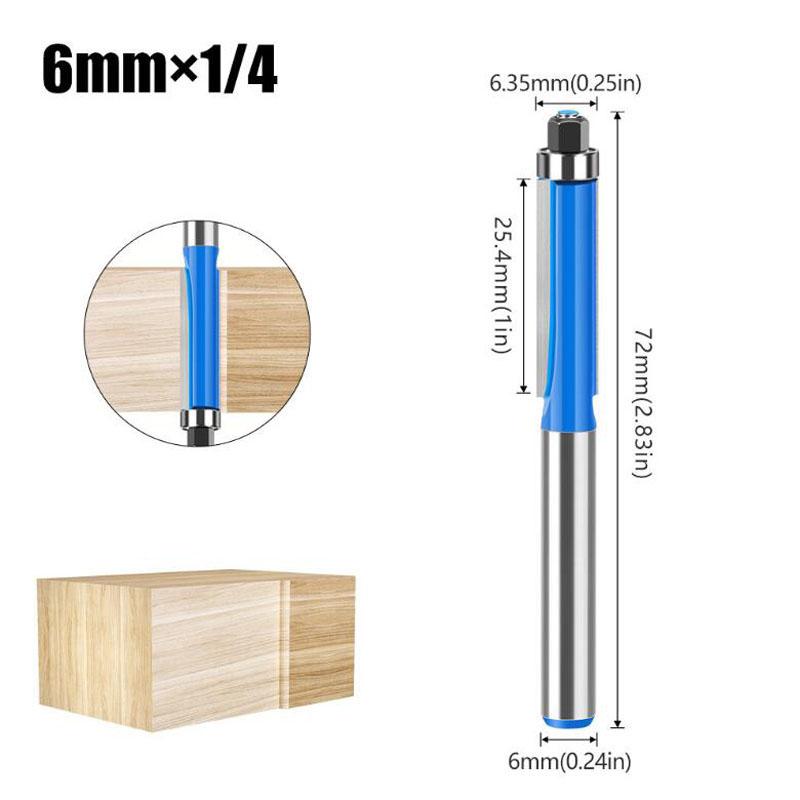 

6 мм 1/4 дюймовий хвостовик фрези фрези фрези фрези для деревини фрези 6mm shank NO1 синій