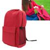 Red Canvas Backpack Printed School Backpack Lightweight Soft School Backpack with Adjustable Shoulde