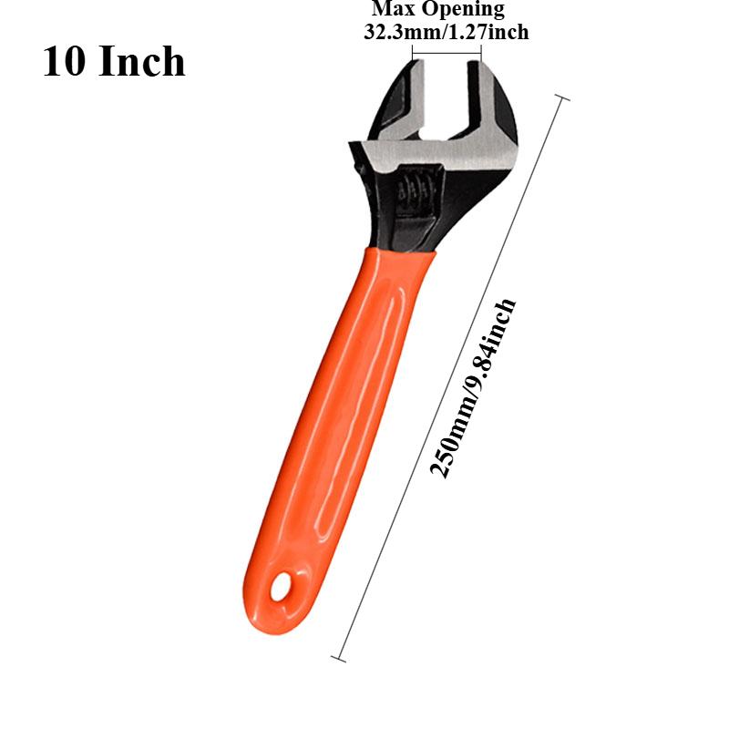 Adjustable Wrench Large Opening Long Short Handle Mini Monkey Spanner Rubber Wrapped Key Plumbing Pipeline Bathroom Tools