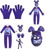 Sundrop Fnaf Knuffelbeer Cosplay Kostuum Bodysuit Jumpsuit Masker Handschoen Voor Paasvieringen